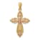 14k Yellow Gold and 14k Rose Gold Textured Cross Pendant