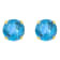 5mm Round Blue Topaz 10k Yellow Gold Stud Earrings