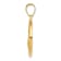 14K Yellow Gold Polished/Satin St. Agatha Hollow Medal Pendant