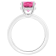 10x8mm Oval Pink Topaz With Diamond Accents Rhodium Over Sterling Silver
Hidden Halo Ring