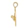 14k Yellow Gold Textured Puerto Rico with Frog Pendant