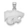 Rhodium Over Sterling Silver LogoArt Kansas State University Small Pendant