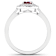 1.11ctw Red Ruby and Diamond 14K White Gold Halo Ring