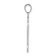 Rhodium Over 14k White Gold Cut-Out Polished Dog Bone Charm