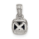 Rhodium Over Sterling Silver with 14k Accent Lab Created Sapphire Pendant