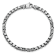 Sterling Silver Mens Antiqued Brushed Byzantine Box Link Bracelet