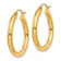 14k Yellow Gold Polished 1" Tube Hoop Earrings