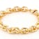 Beveled Curb Link Bracelet In 18K Gold Over Bronze