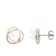 White Cultured Akoya Pearl 14k Yellow and White and Rose Gold Earrings 6.5-7mm