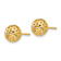 14k Yellow Gold Diamond-Cut 8mm Bead Stud Earrings