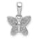 Rhodium Over Sterling Silver Diamond Butterfly Pendant