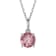 Pink Moissanite Sterling Silver Solitaire Pendant With Chain, 0.50ct