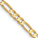 10k Yellow Gold 3mm Solid Concave Figaro 26 Inch Chain