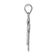 Rhodium Over 14k White Gold Satin Diamond Boy with Cap on Left Pendant