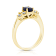 1.10ctw Sapphire and Diamond Ring in 14k Yellow Gold