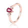 Ruby with White Sapphire Accents 14K Rose Gold Over Sterling Silver
Ring, 0.67ctw