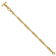 14K Yellow Gold Paperclip and Round Link 8 inch Toggle Bracelet