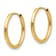 14K Yellow Gold Polished Endless Hoop 3 Pair Earring Set