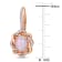 1.5ctw Blue Ethiopian Opal And 0.25ctw Diamond 10k Rose Gold Earrings