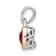 Rhodium Over Sterling Silver with 14k Accent Lab Created Ruby Pendant