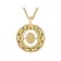 Cardano Initial O Pendant Necklace In 18K Gold Over Bronze
