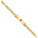 14k Yellow Gold Medical Red Enamel Curb Link ID Bracelet