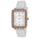 Oceanaut Women's Adorn White Dial, Rose Bezel, White Rubber Strap Watch