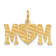 14k Yellow Gold Polished MOM with Cross pendant