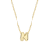 CZ Initial N Tennis Necklace And Pendant Set In 14K Gold Over Brass 4.05ctw