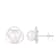 White Cultured Akoya Pearl 14k White Gold Earrings 6.5-7mm