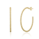 Textured Bead C-Hoop Earrings In 14K Gold Over Brass