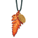 Iridescent Copper Fern Leaf and 24k Yellow Gold Dipped Pine Cone 20 Inch Necklace