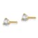 14K Yellow Gold Lab Grown Diamond 1/4ctw VS/SI GH 3 Prong Earrings