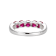 Lab Created Ruby Platinum Over Sterling Silver Ring 1.30ctw