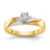 14K Yellow Gold AA Quality Engagement Ring 0.07ctw
