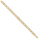 10k Yellow Gold Solid 6mm Triple Link Charm Bracelet