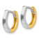14k Two-tone 1/2" Round Hinged Hoop Earrings
