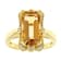 Champagne Quartz Rectangular Octagonal And White Zircon Ring In 18K Gold
Over Sterling Silver 3.93ctw