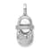 Rhodium Over 14k White Gold Diamond Baby Girl Shoe Pendant
