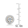 CZ Halo Stud Earrings In 14K Gold Over Sterling Silver