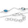 Blue Topaz Station Necklace In Sterling Silver 12.50ctw