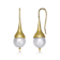 Pear Shape Freshwater Pearl Drop Earrings In 14K White Gold Over
Sterling Silver