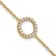 14k Yellow Gold Diamond Sideways Letter O Bracelet