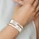 Sterling Silver Solid Polished Hammered Fancy Cuff Bracelet