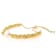 Cultured Freshwater Pearl Bolo Bracelet In 18K Gold Over Bronze 9-10mm