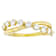 Lab-Grown Diamond Band Ring In 14K Gold Over Sterling Silver 0.90ctw