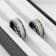 MYSTIQUE Beveled White Carbon Fiber Inlaid Ceramic Ring 8mm