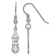 Rhodium Over Sterling Silver LogoArt Alpha Epsilon Phi Small Dangle Earrings