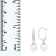 White Cultured Akoya Pearl 14k White Gold Earrings 7-7.5mm