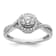 Rhodium Over 14K White Gold Eternal Promise Lab Grown Diamond Halo
Complete Ring 0.554ctw